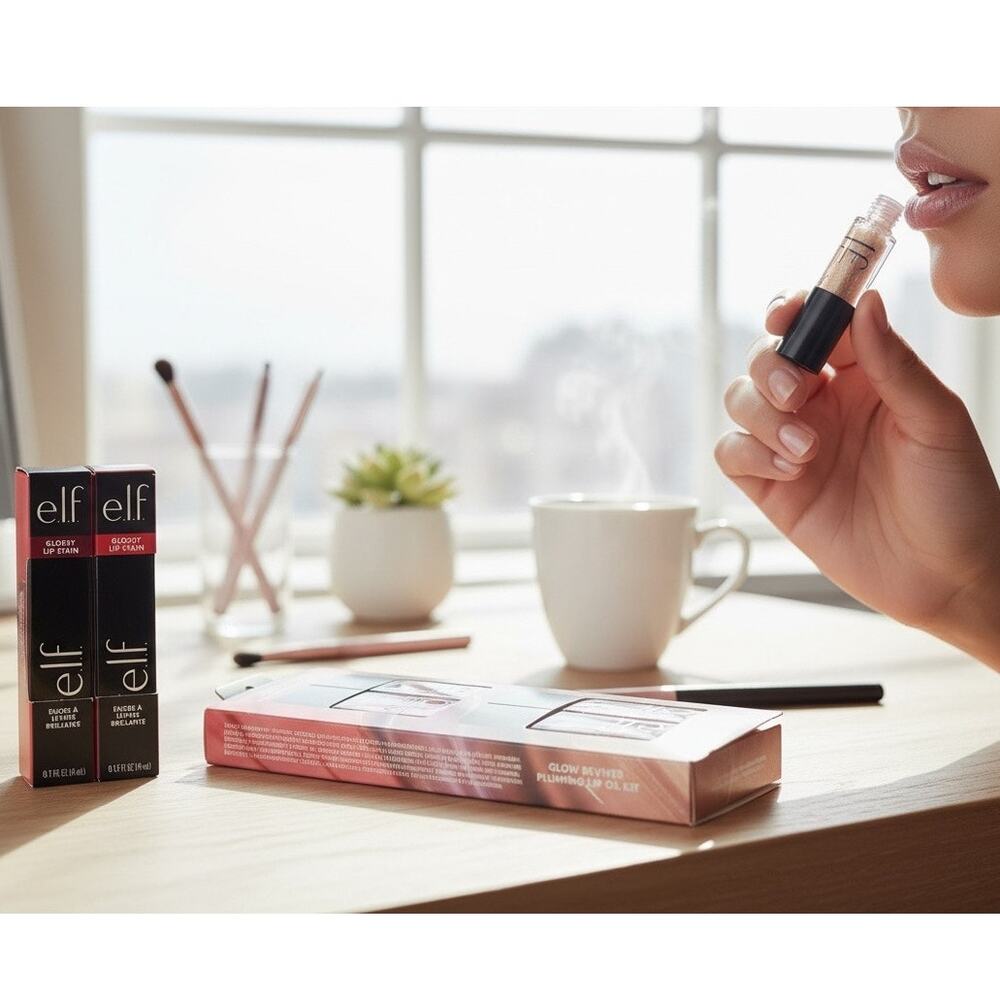 Elf 6 Piece Lip Set - 4 Lip Oils and 2 Lip Stains NWT
